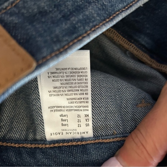 American Eagle Mom Jean utility cargo 12 long - Picture 7 of 9